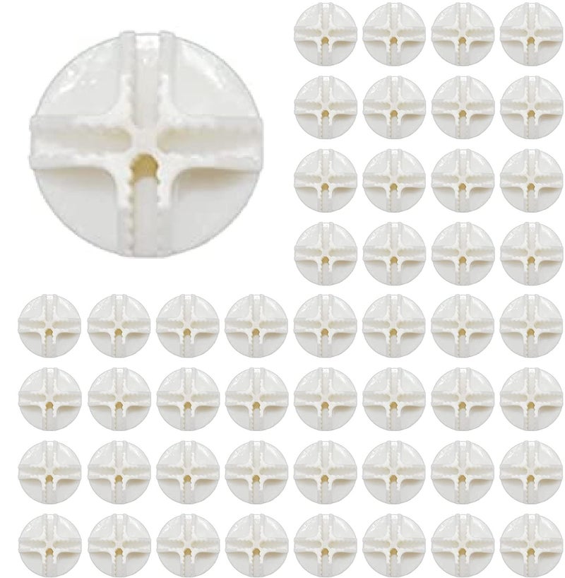 Dailydanny Wire Cube Plastic Connector 50Pcs Wire Grid Cube Organizer Connector for Modular Closet Storage Organizer and Wire Shelving (White) - Image 1